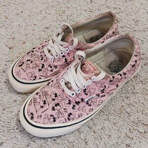 Vans Vault OG Era LX Camp Snoopy Sneakers Peaches & Cream Pink Canvas W 8.5 M 7